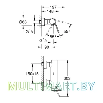Смеситель Grohe Plus (33577003) картинка 2